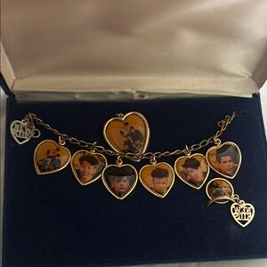 New Kids on the Block Gold Heart Charm Bracelet